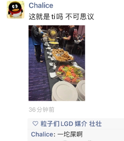 Chalice朋友圈吐槽V社伙食：这就是Ti吗？不可思议！一坨屎啊