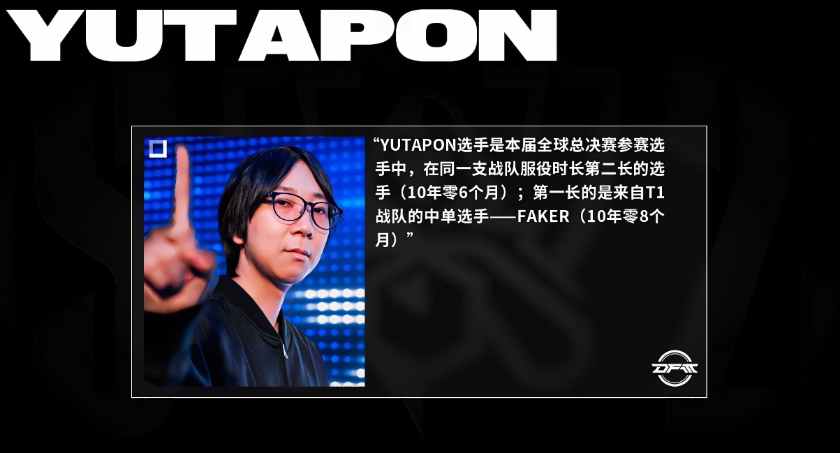 一人一城！Yutapon效力于同一支队伍的时间仅次于Faker