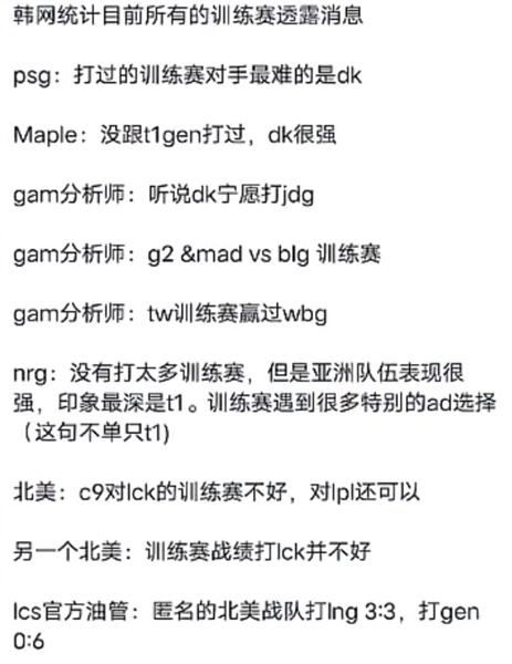 s13训练赛最新消息-英雄联盟s13各战队训练赛最新消息爆料