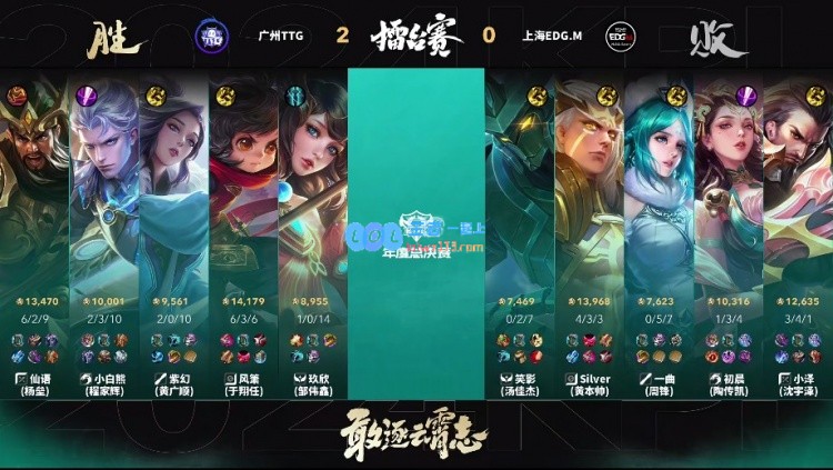 🎮仙语关羽一马当先刀劈EDG！TTG2_0EDG