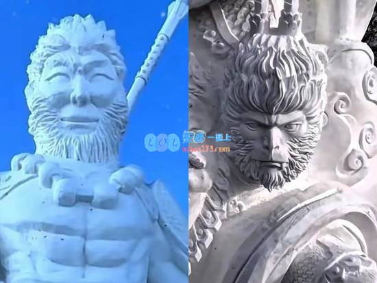 黑龙江佳木斯“黑悟空”雪雕“丑出圈”：雪雕师得知后两三天没睡觉